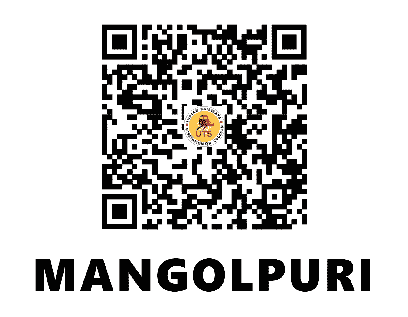 UTS QR Code for MANGOLPURI - MGLP (NR - DELHI)