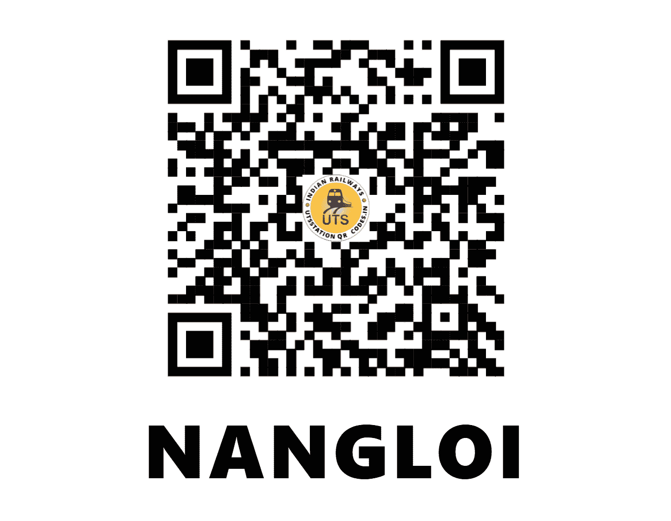UTS QR Code for NANGLOI - NNO (NR - DELHI)