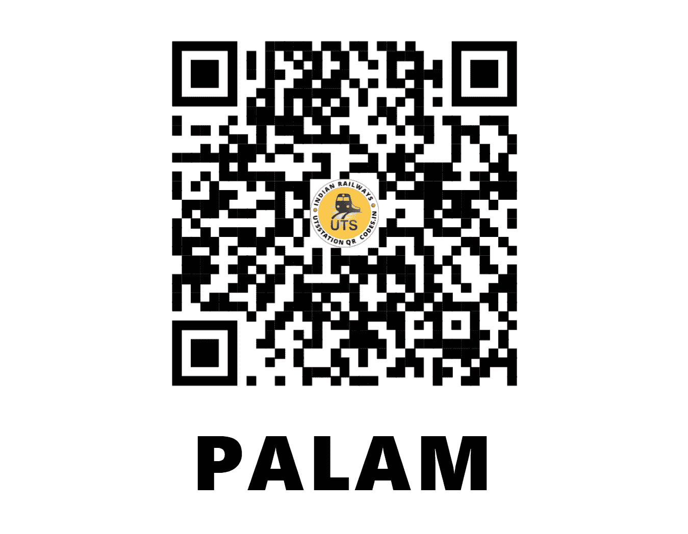 UTS QR Code for PALAM - PM (NR - DELHI)