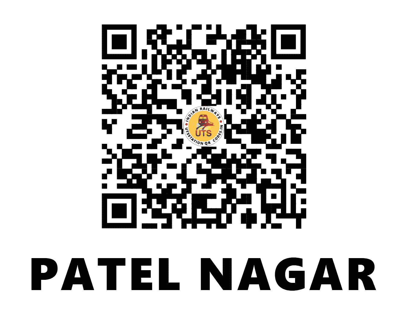 UTS QR Code for PATEL NAGAR - PTNR (NR - DELHI)