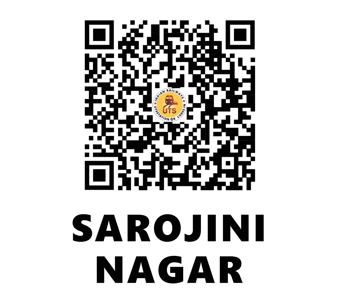 UTS QR Code for SAROJINI NAGAR - SOJ (NR - DELHI)