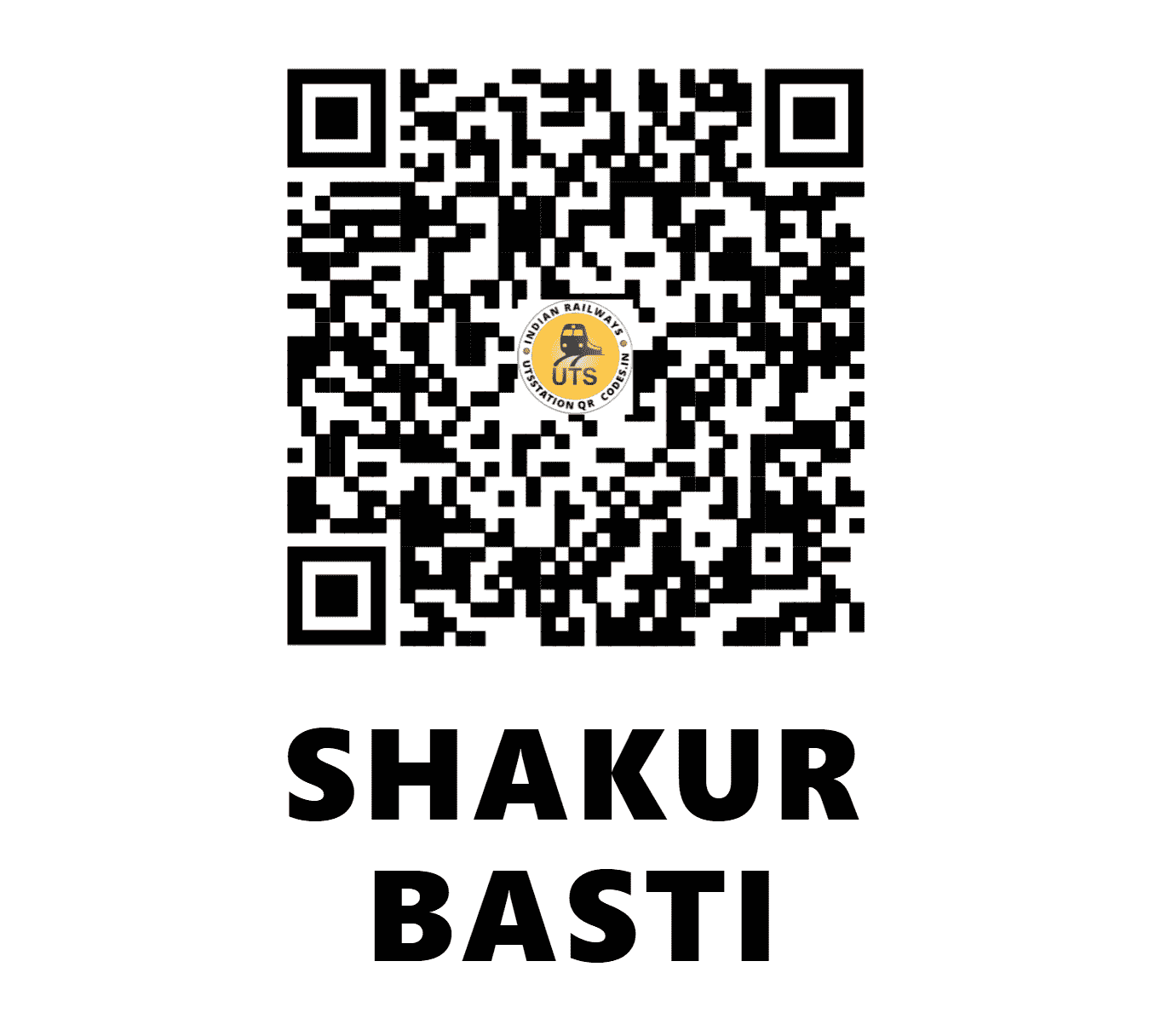 UTS QR Code for SHAKUR BASTI - SSB (NR - DELHI)
