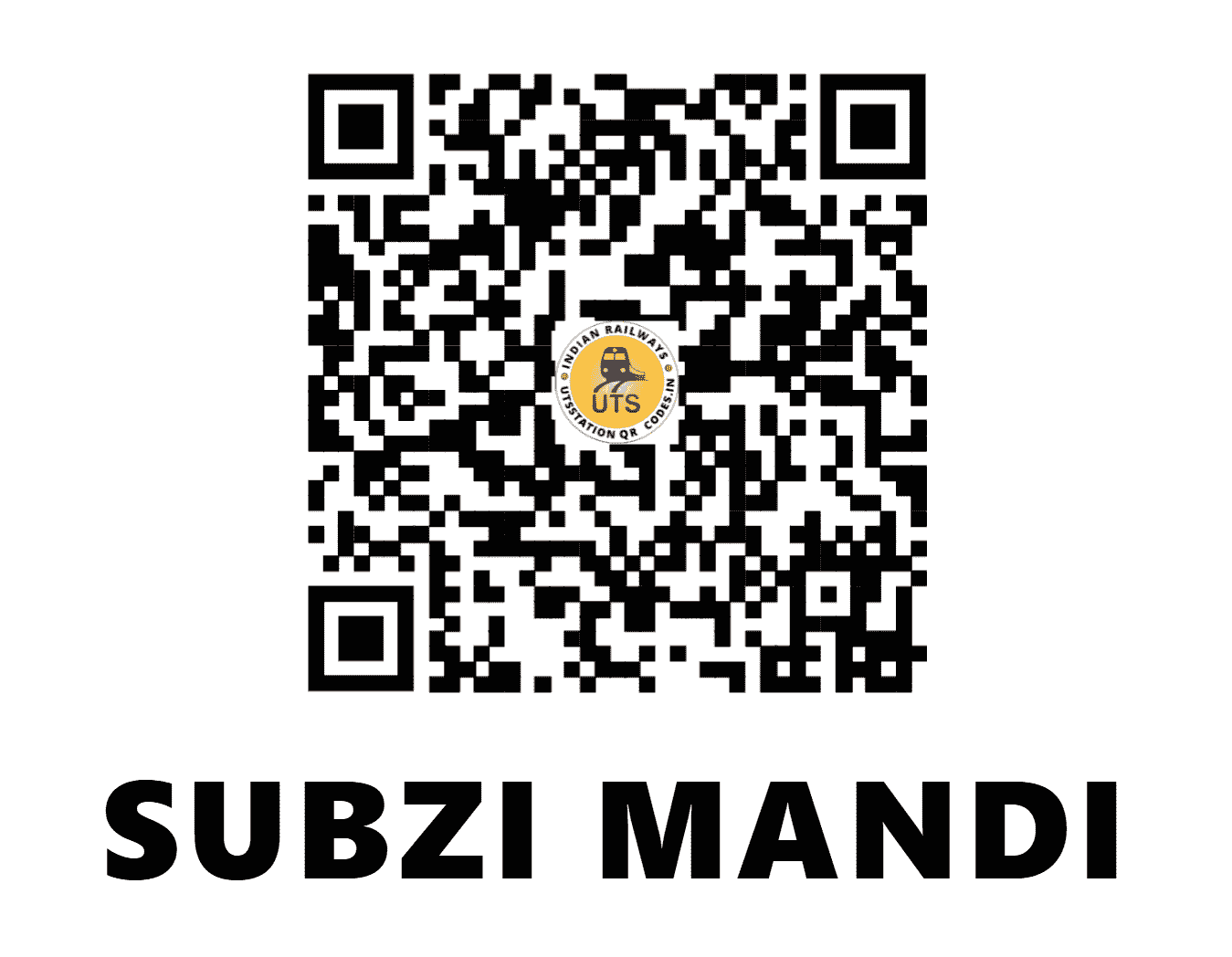 UTS QR Code for SUBZI MANDI - SZM (NR - DELHI)