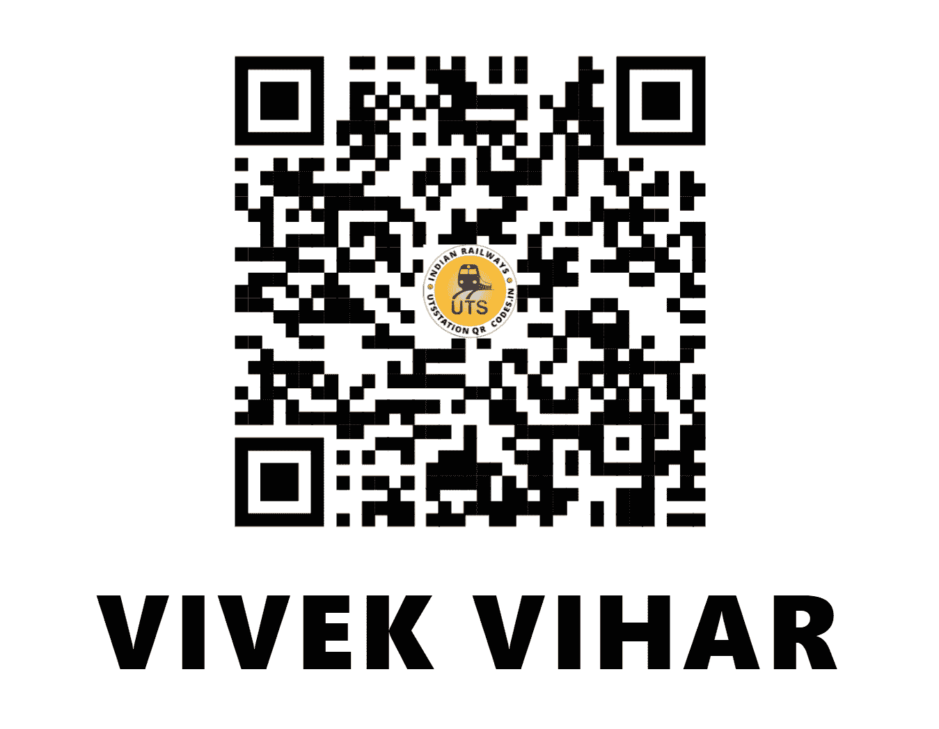 UTS QR Code for VIVEK VIHAR - VVB (NR - DELHI)