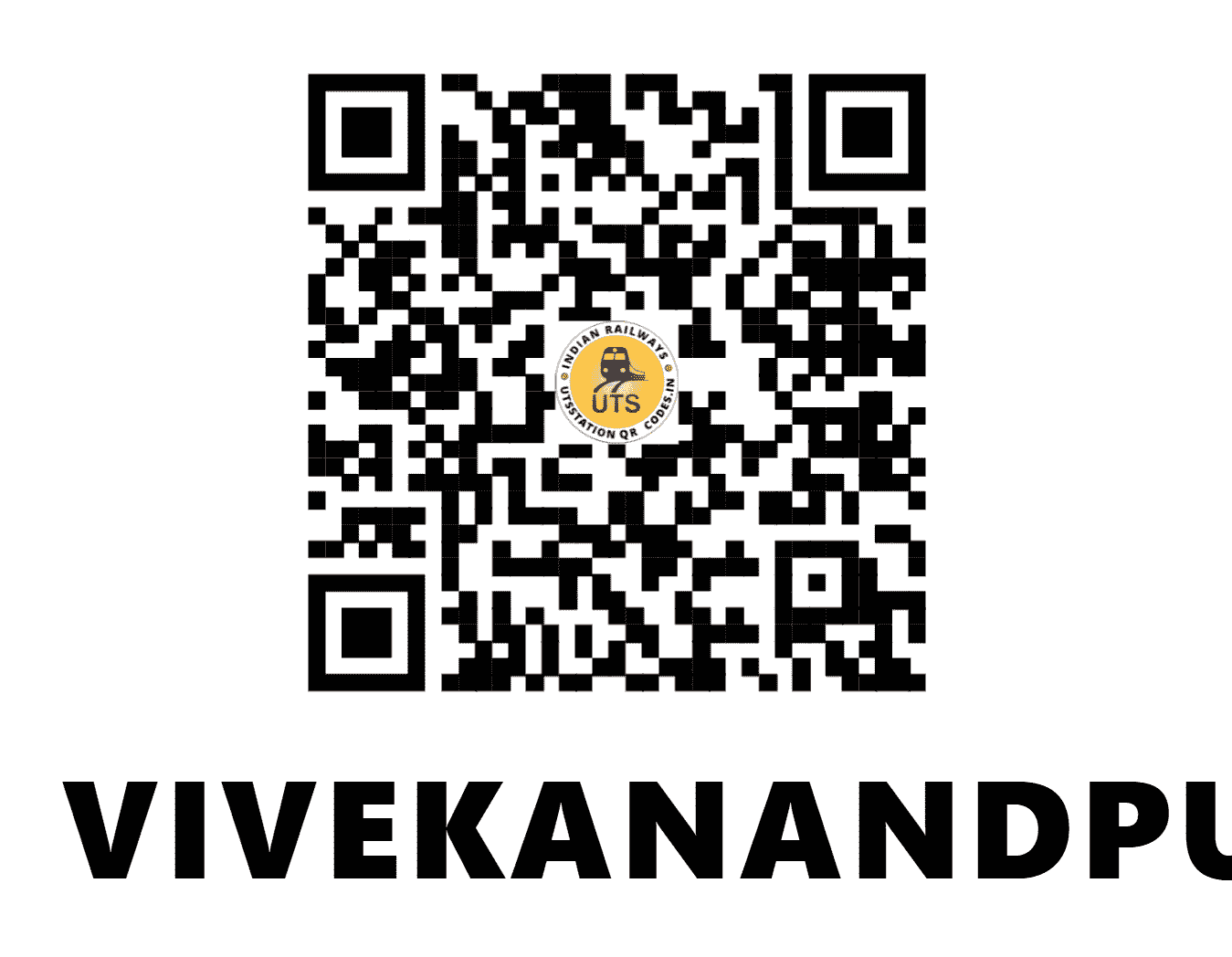 UTS QR Code for VIVEKANANDPURI - VVKP (NR - DELHI)