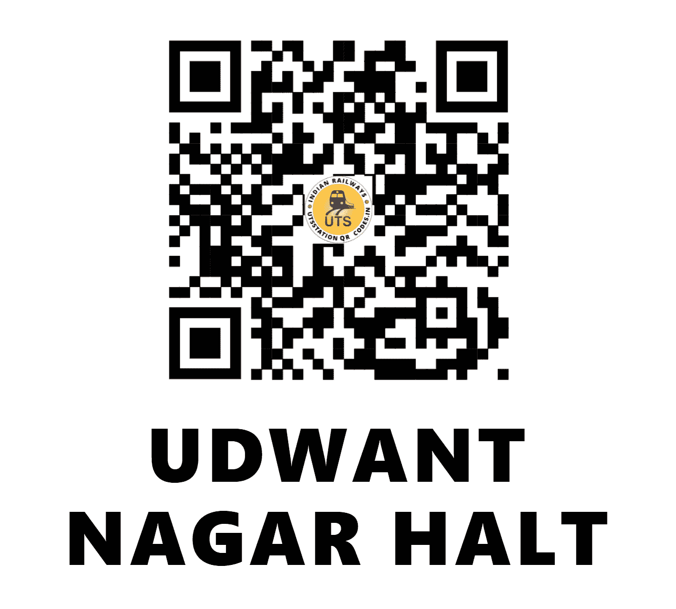 UTS QR Code for UDWANT NAGAR HALT - UWNR (EC - )