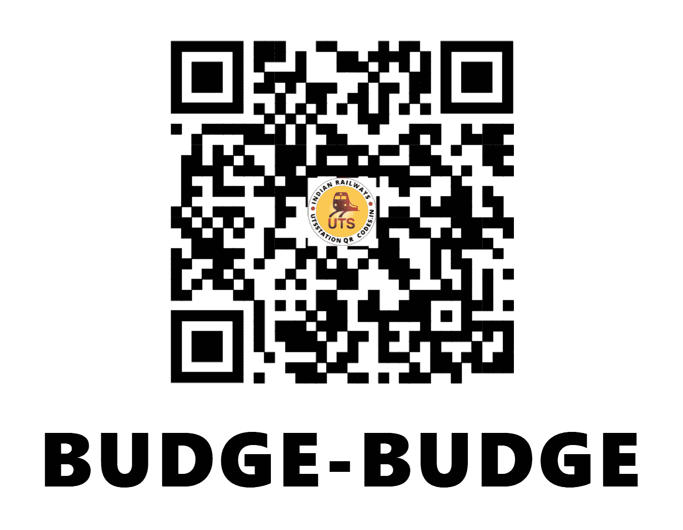 UTS QR Code for BUDGE-BUDGE - BGB (ER - )