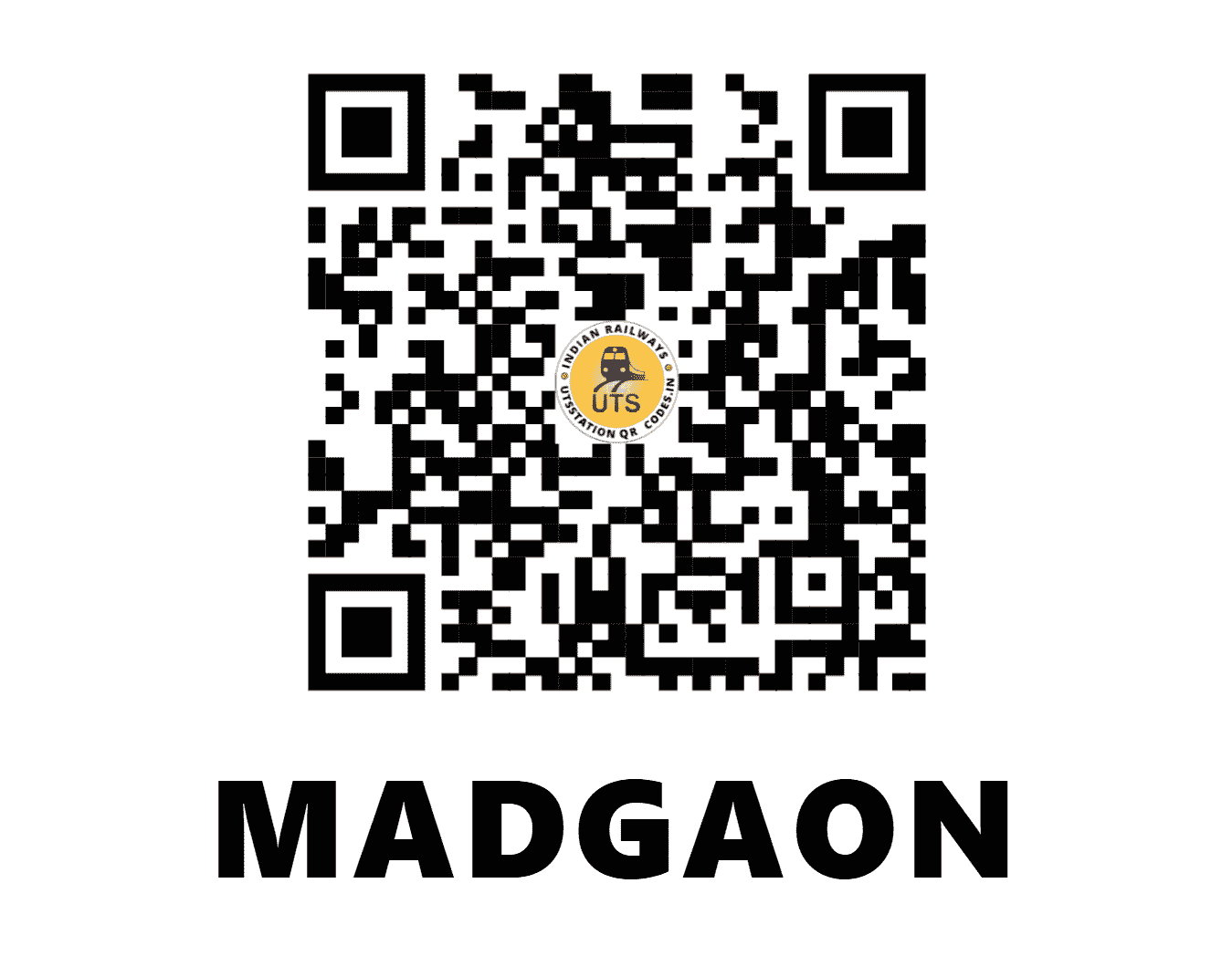 UTS QR Code for MADGAON - MAO (KR - GOA)