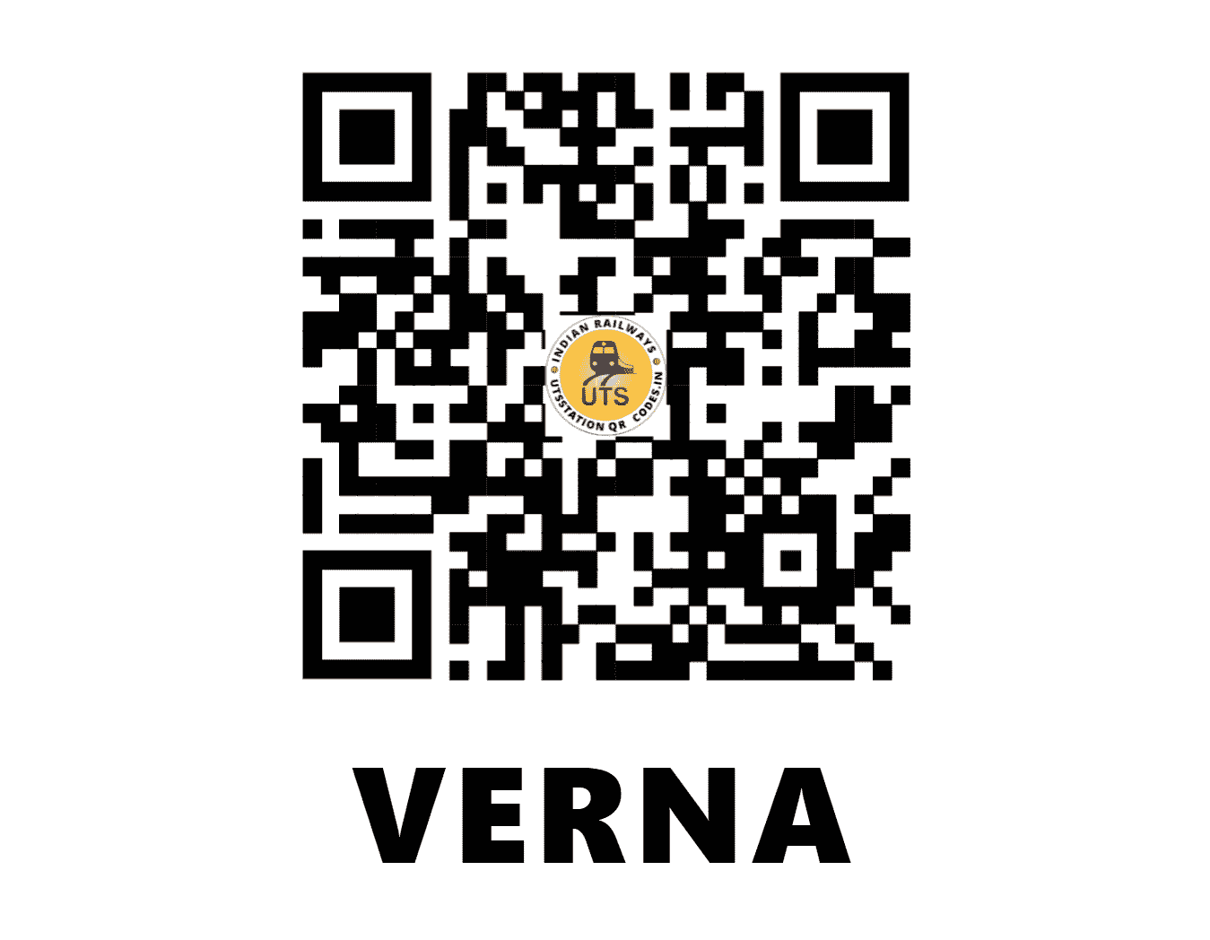 UTS QR Code for VERNA - VEN (KR - GOA)