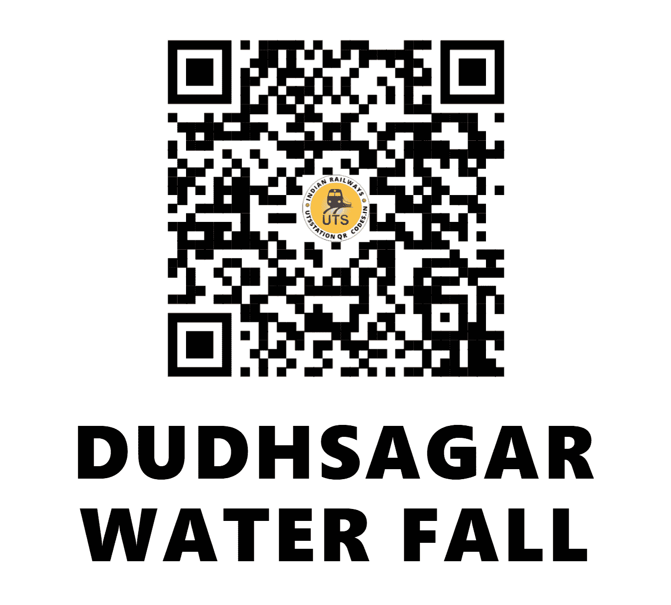 UTS QR Code for DUDHSAGAR WATER FALL - DWF (SW - GOA)