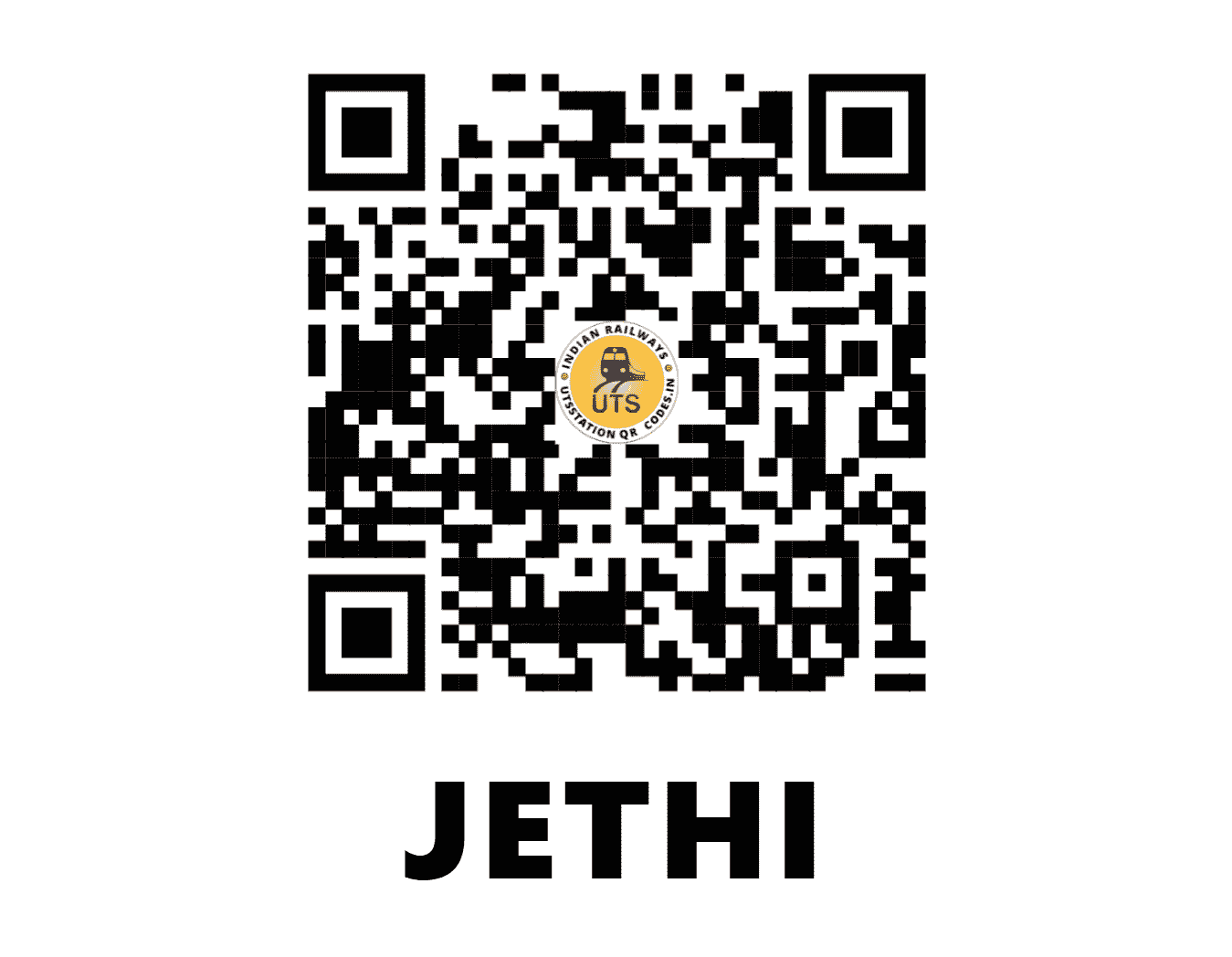 UTS QR Code for JETHI - JTY (NW - GUJARAT)