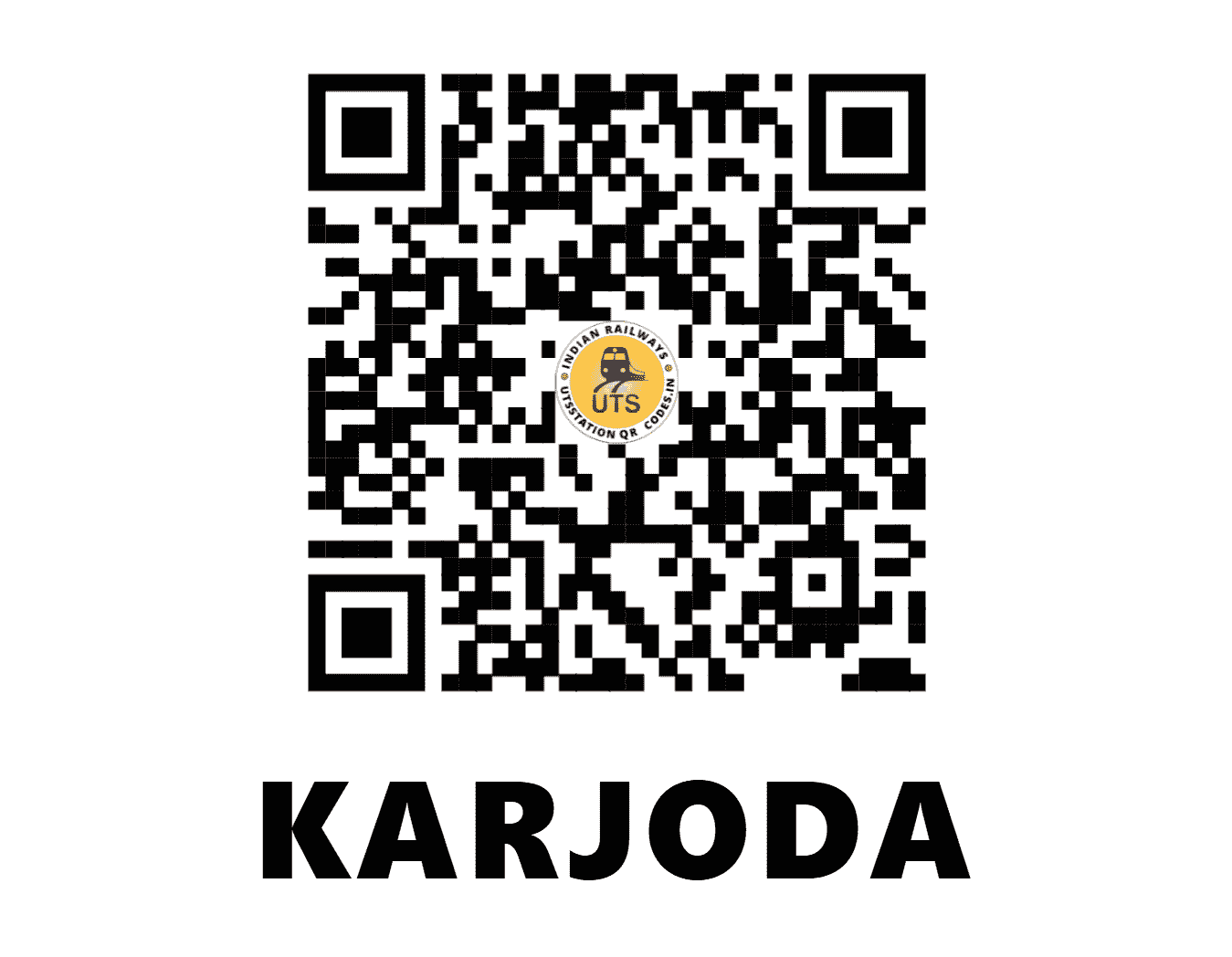 UTS QR Code for KARJODA - KRJD (NW - GUJARAT)