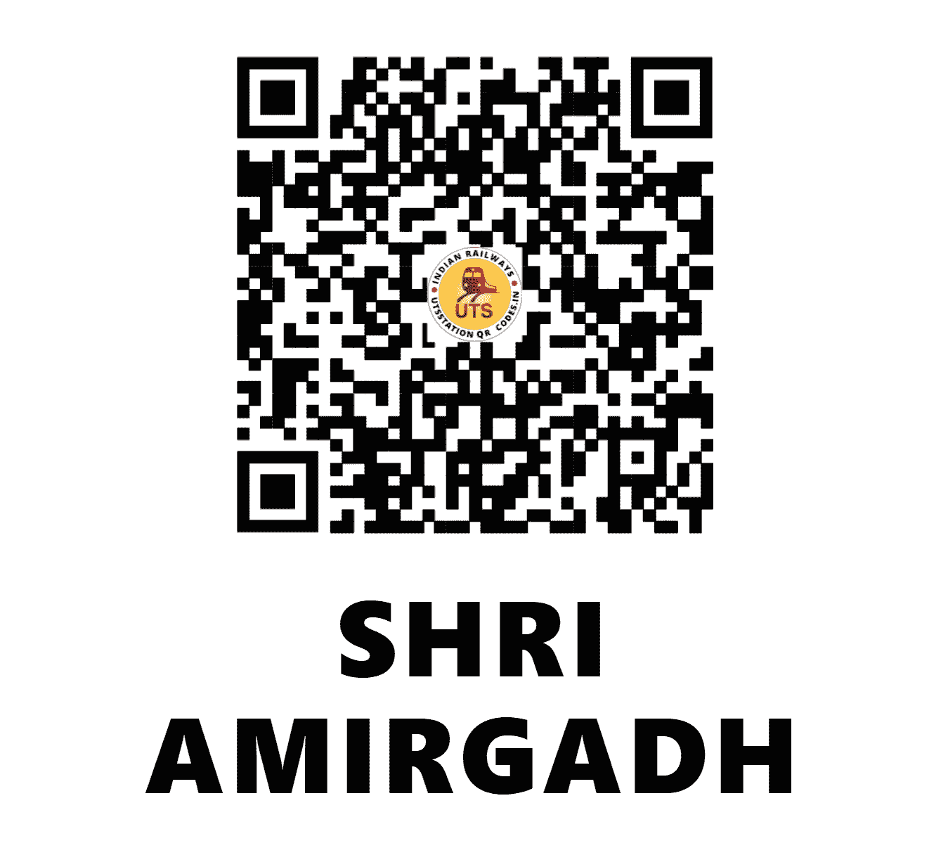 UTS QR Code for SHRI AMIRGADH - SIM (NW - GUJARAT)