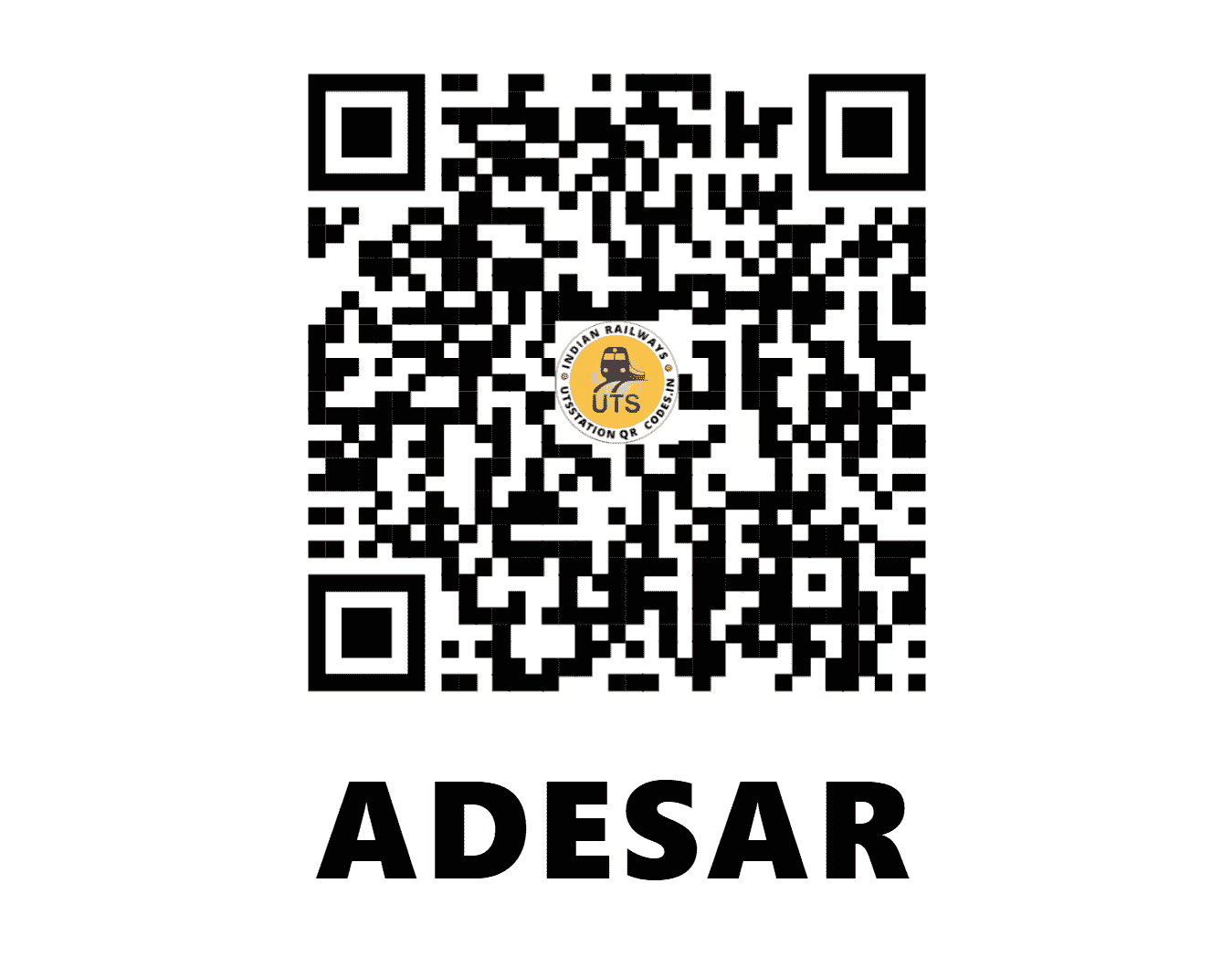 UTS QR Code for ADESAR - AAR (WR - GUJARAT)