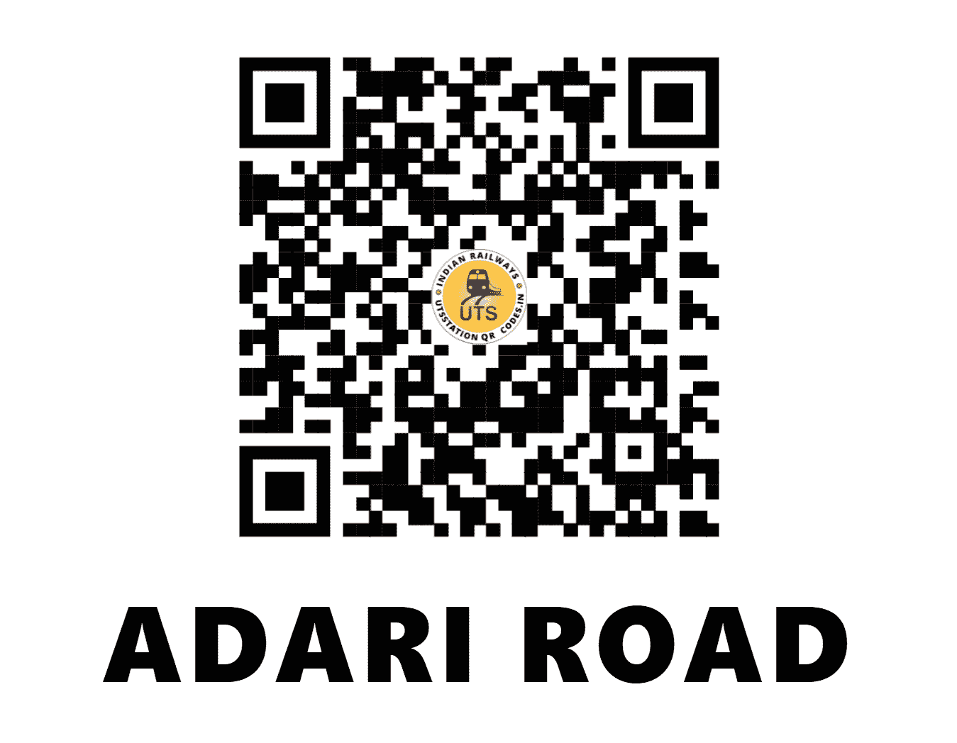 UTS QR Code for ADARI ROAD - ADE (WR - GUJARAT)