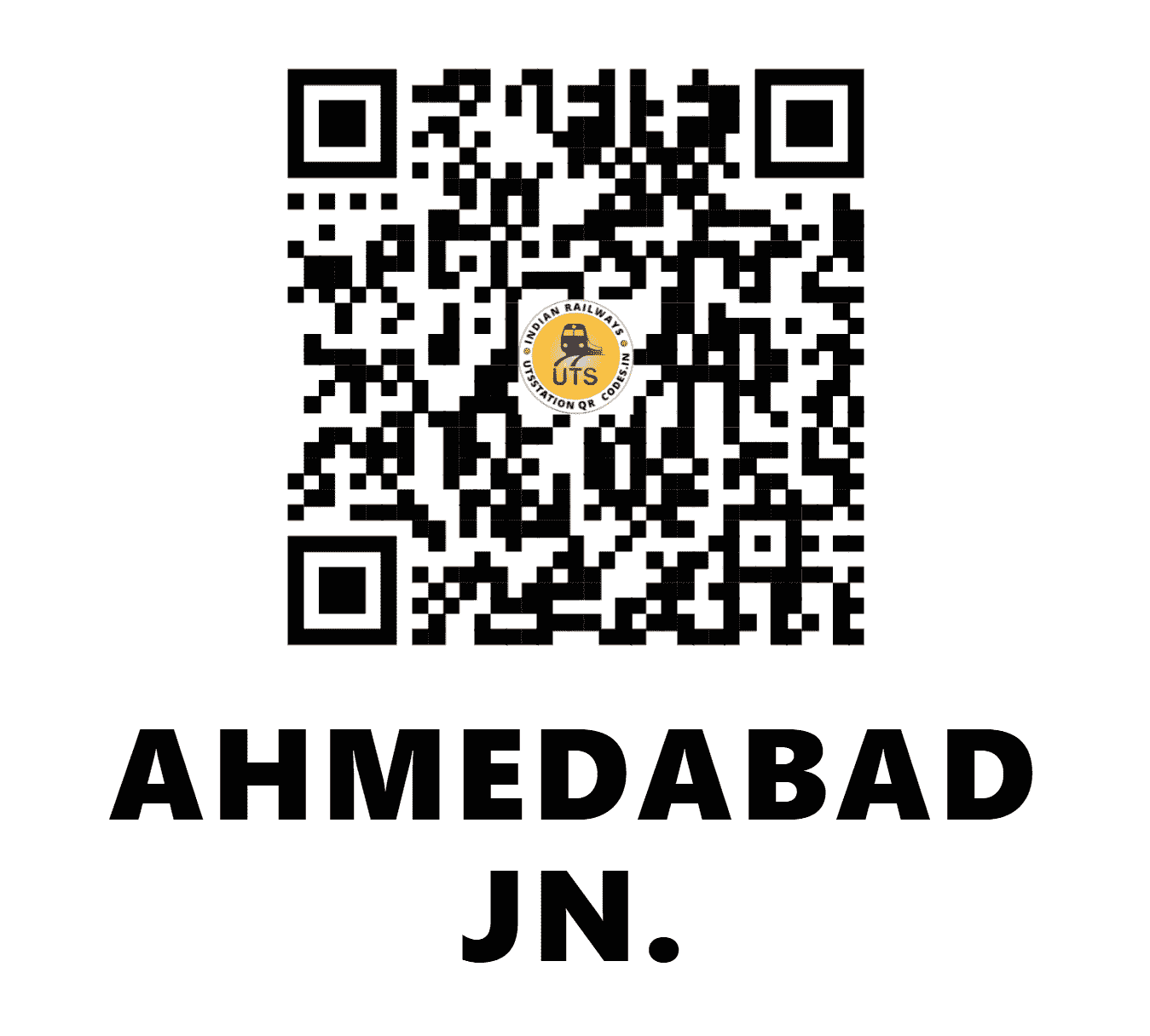 UTS QR Code for AHMEDABAD JN. - ADI (WR - GUJARAT)