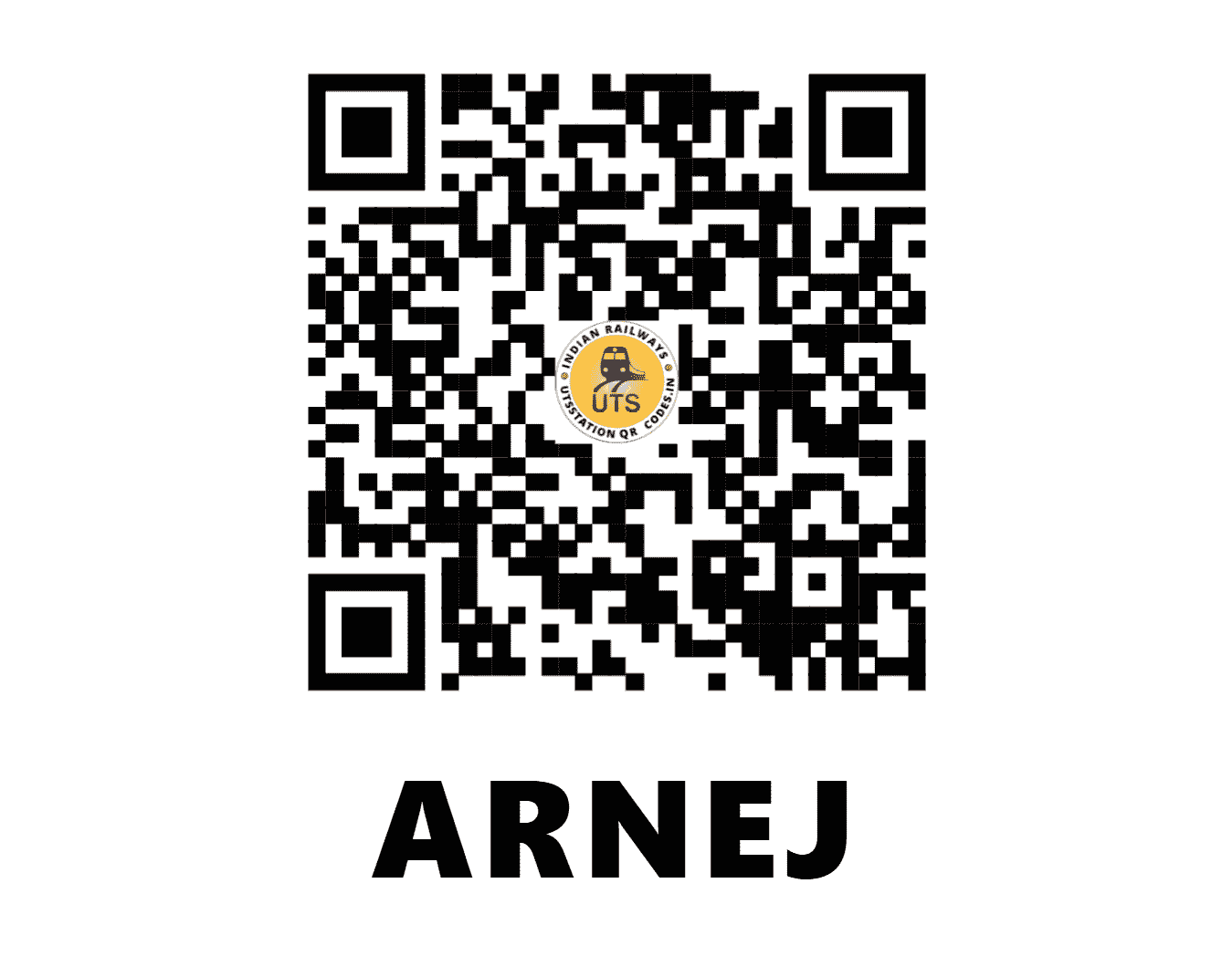 UTS QR Code for ARNEJ - AEJ (WR - GUJARAT)