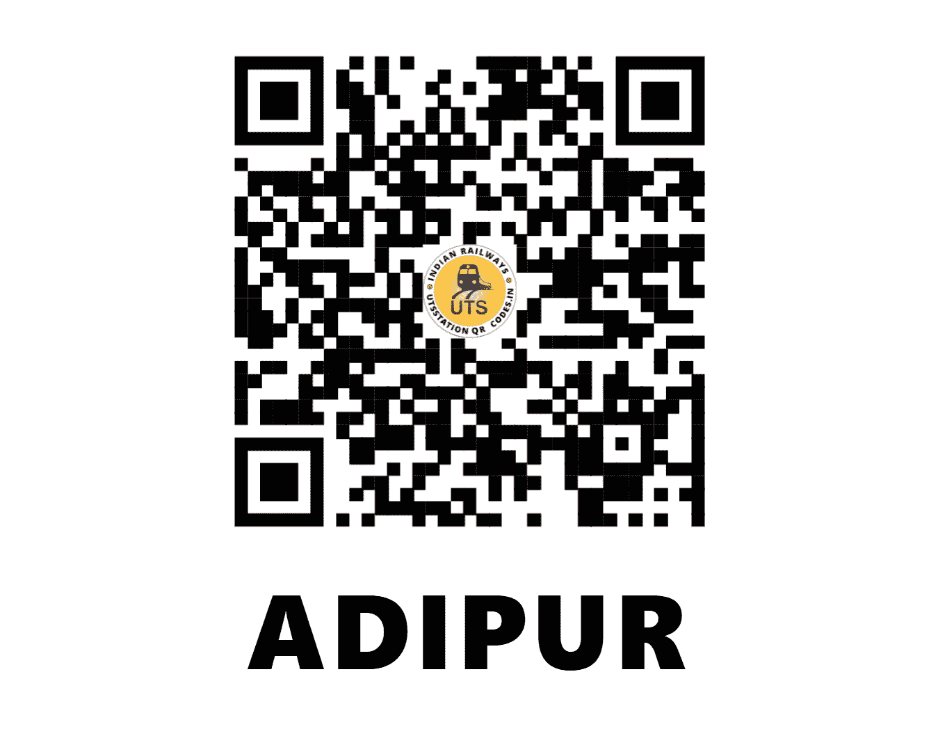 UTS QR Code for ADIPUR - AI (WR - GUJARAT)