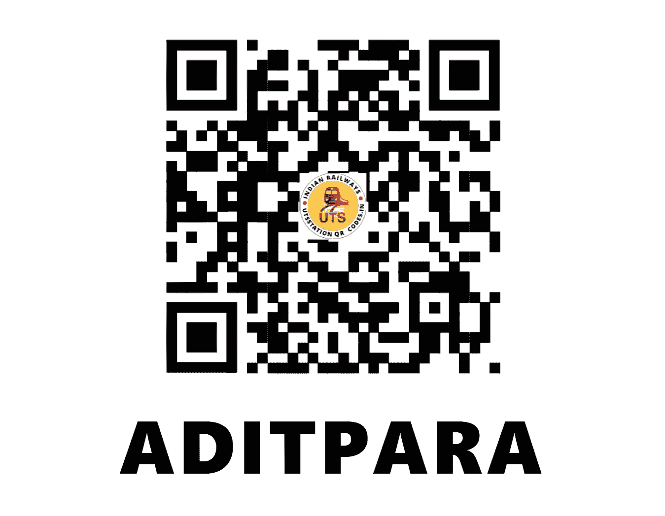 UTS QR Code for ADITPARA - APQ (WR - GUJARAT)