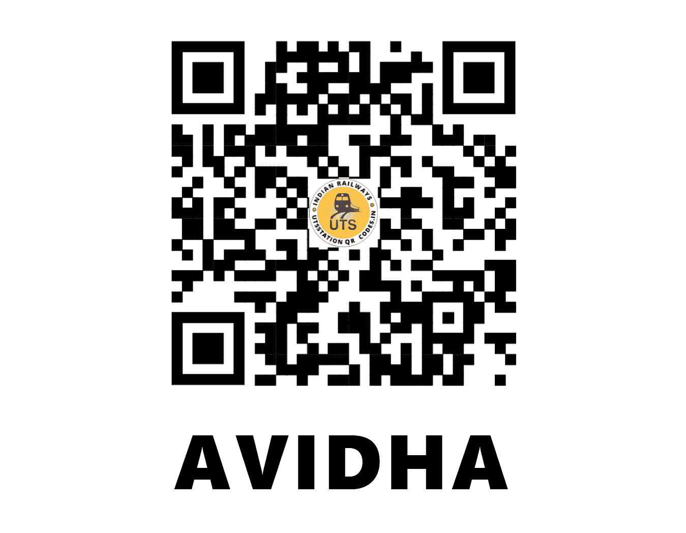 UTS QR Code for AVIDHA - AVH (WR - GUJARAT)
