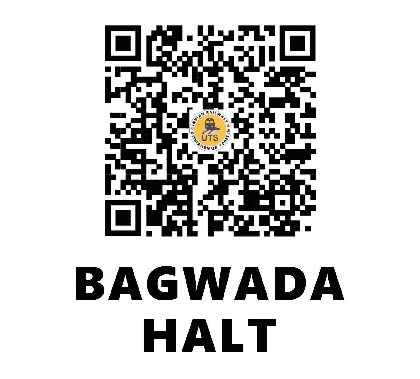 UTS QR Code for BAGWADA HALT - BAGD (WR - GUJARAT)