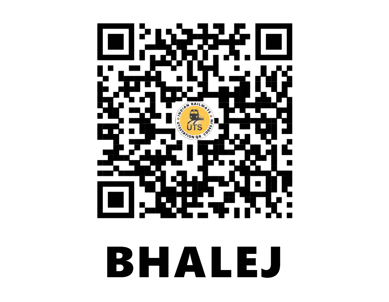 UTS QR Code for BHALEJ - BAJ (WR - GUJARAT)