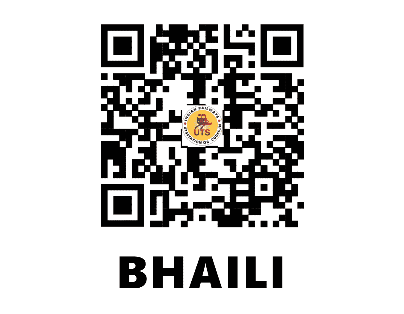 UTS QR Code for BHAILI - BALI (WR - GUJARAT)