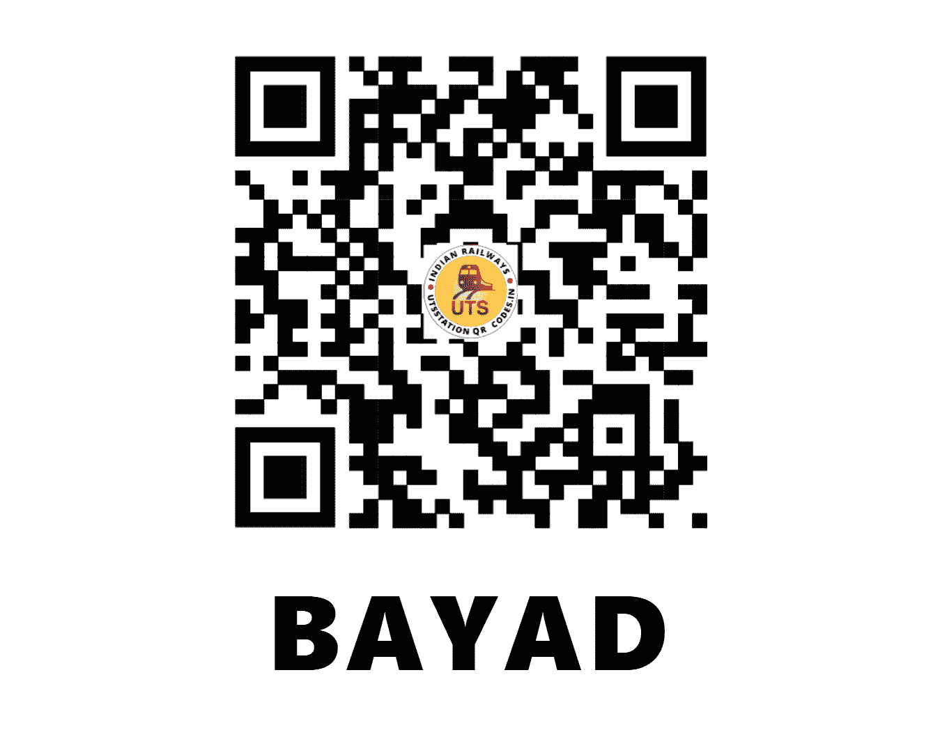 UTS QR Code for BAYAD - BAYD (WR - GUJARAT)
