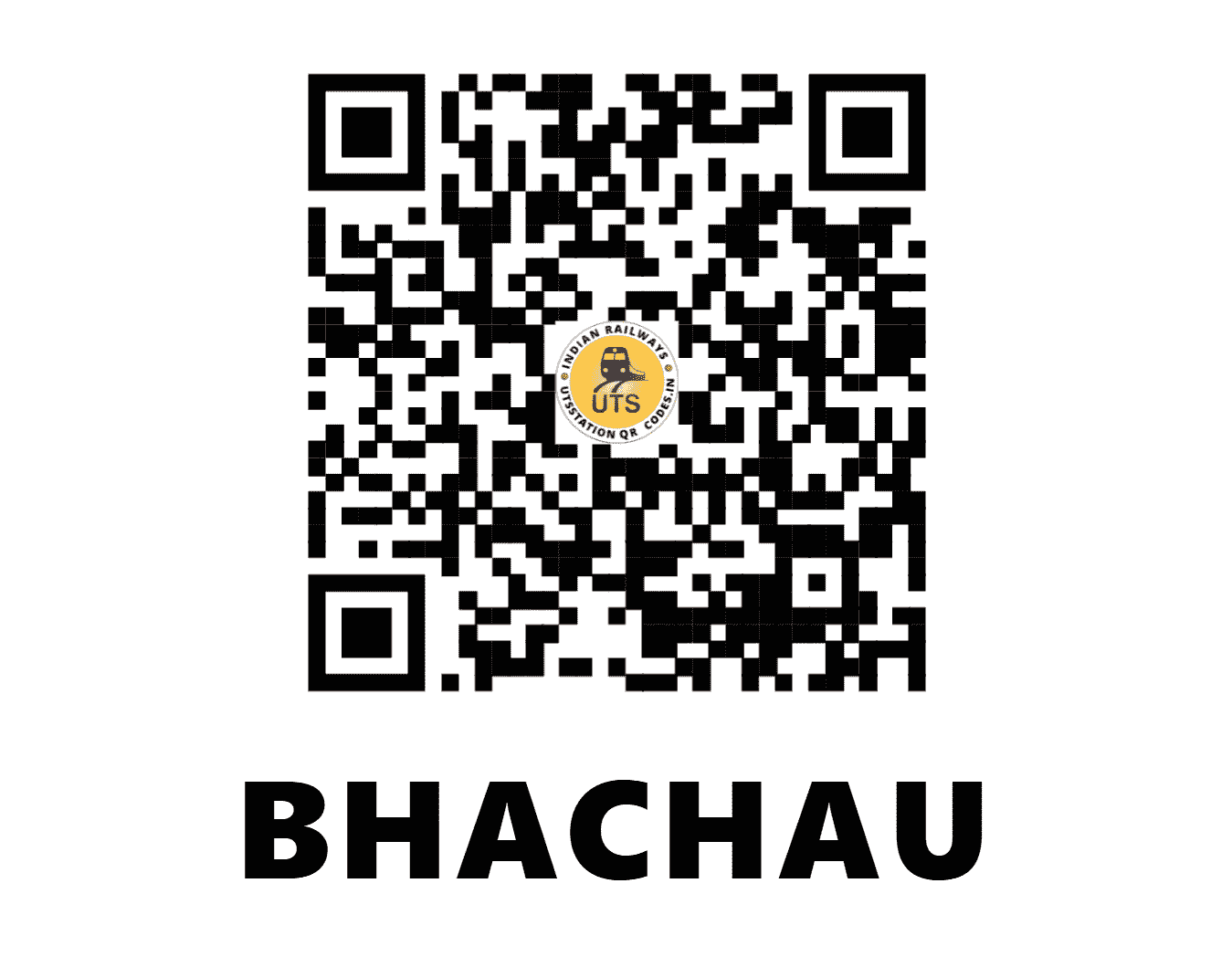 UTS QR Code for BHACHAU - BCOB (WR - GUJARAT)