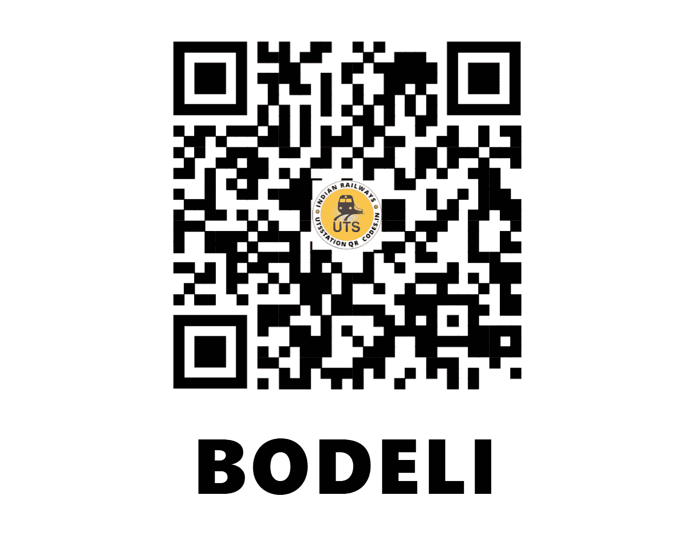 UTS QR Code for BODELI - BDE (WR - GUJARAT)
