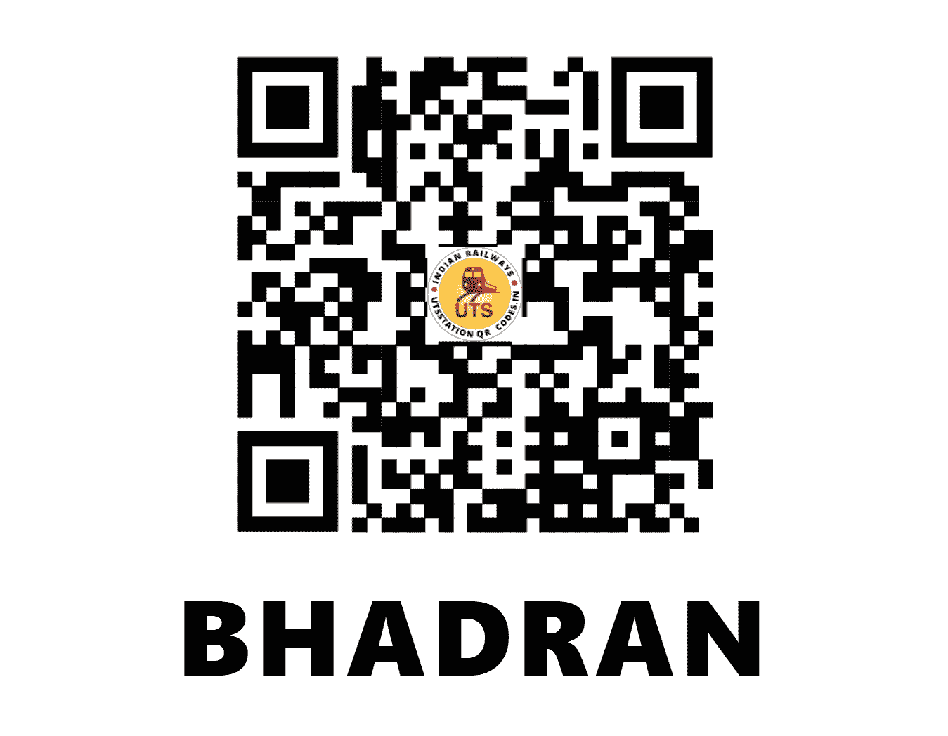 UTS QR Code for BHADRAN - BDRN (WR - GUJARAT)