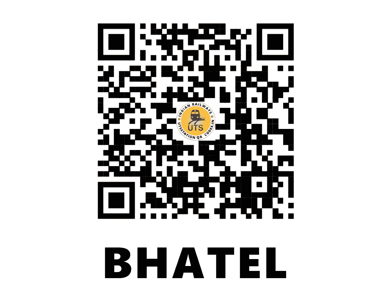 UTS QR Code for BHATEL - BHTL (WR - GUJARAT)