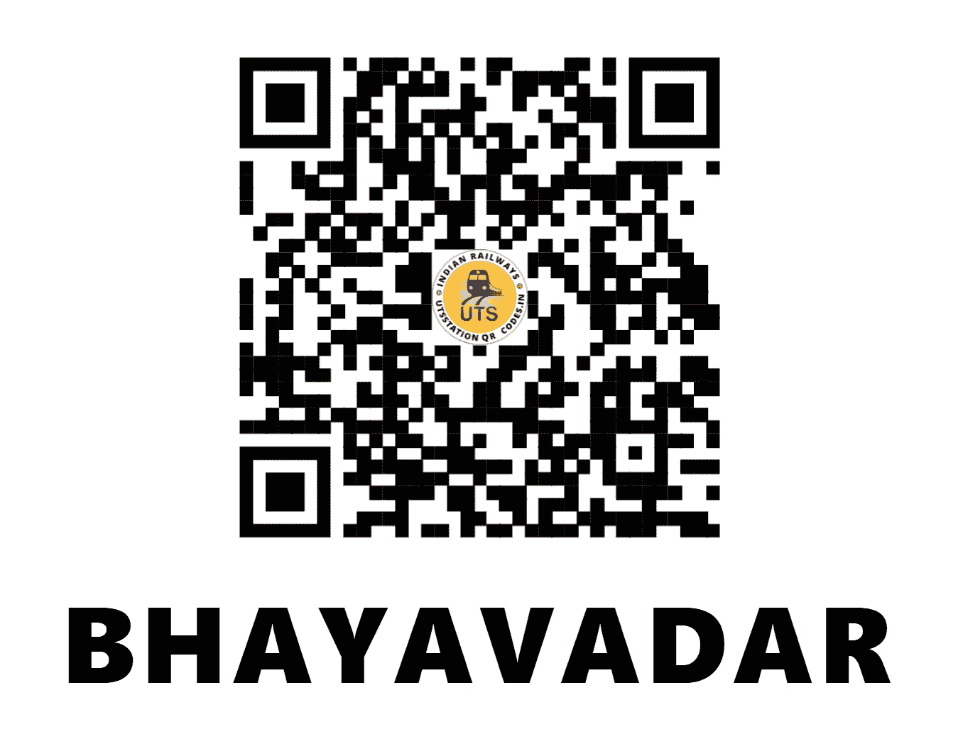 UTS QR Code for BHAYAVADAR - BHY (WR - GUJARAT)