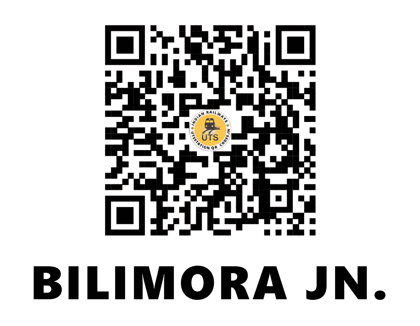UTS QR Code for BILIMORA JN. - BIM (WR - GUJARAT)