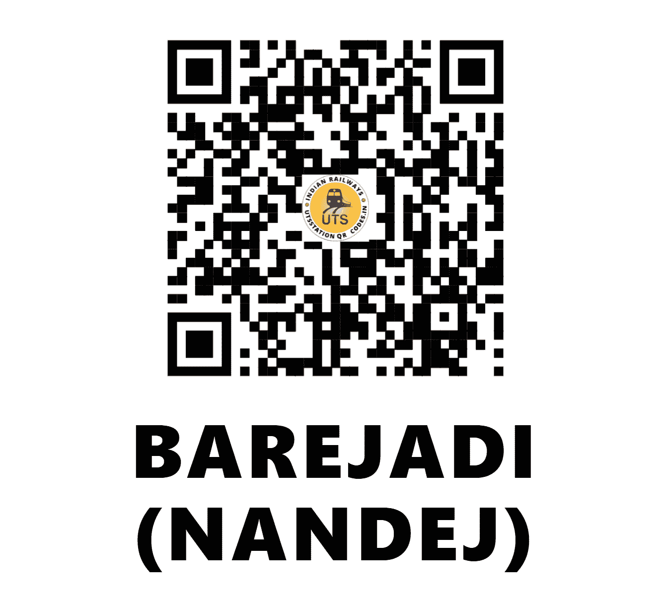UTS QR Code for BAREJADI (NANDEJ) - BJD (WR - GUJARAT)