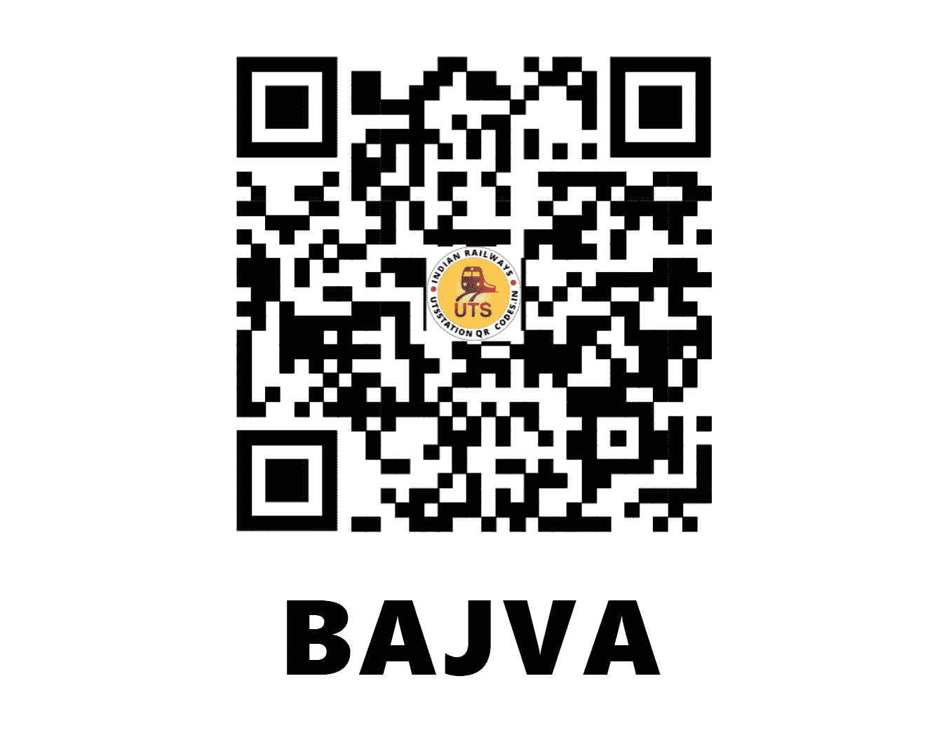 UTS QR Code for BAJVA - BJW (WR - GUJARAT)