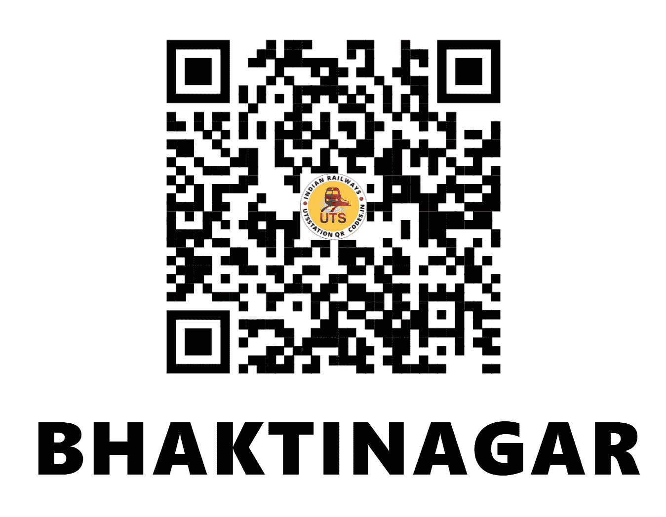 UTS QR Code for BHAKTINAGAR - BKNG (WR - GUJARAT)