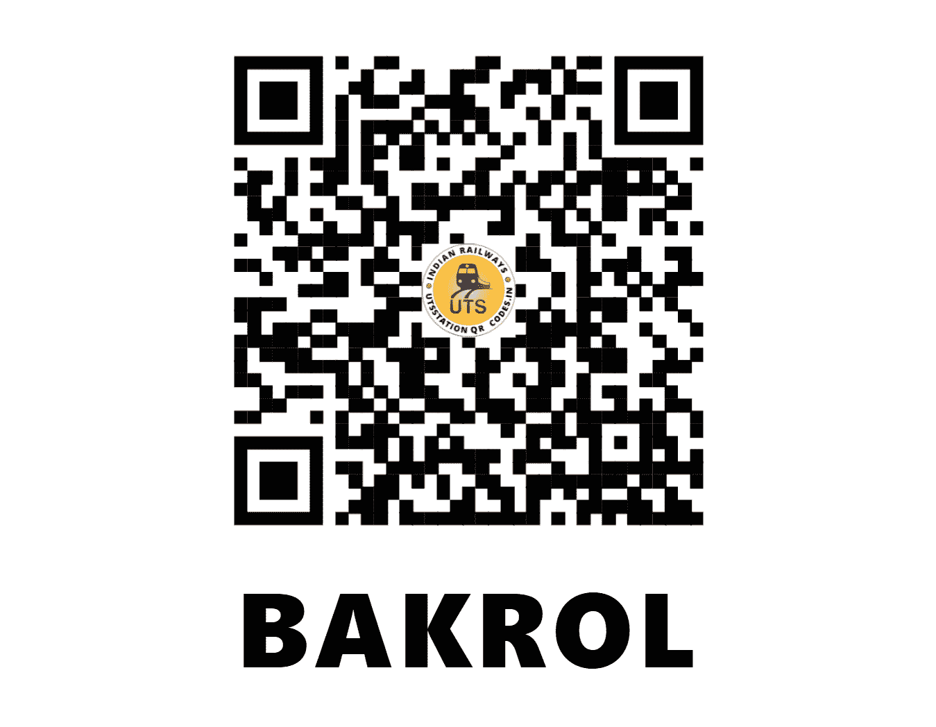 UTS QR Code for BAKROL - BKRL (WR - GUJARAT)
