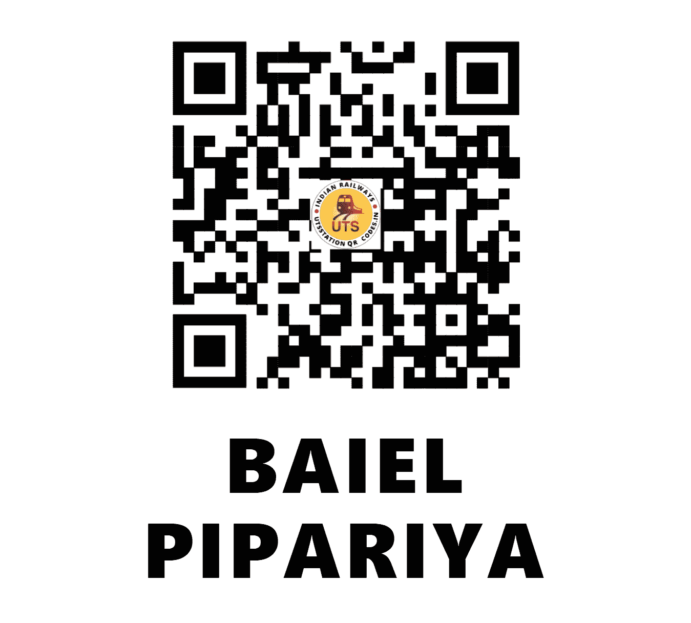 UTS QR Code for BAIEL PIPARIYA - BLPL (WR - GUJARAT)