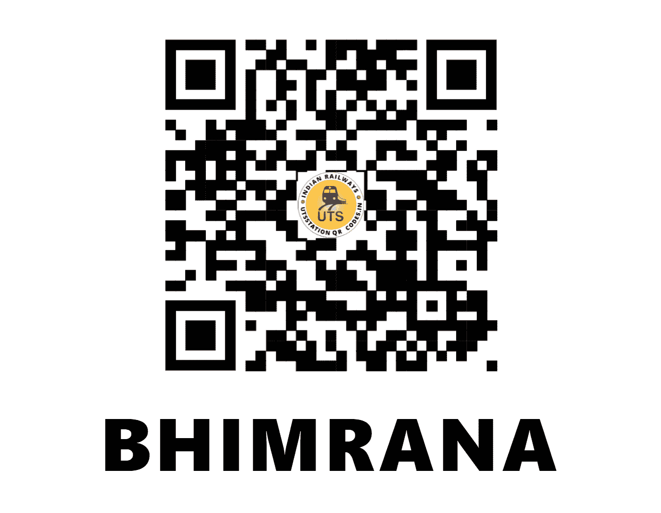UTS QR Code for BHIMRANA - BMRN (WR - GUJARAT)