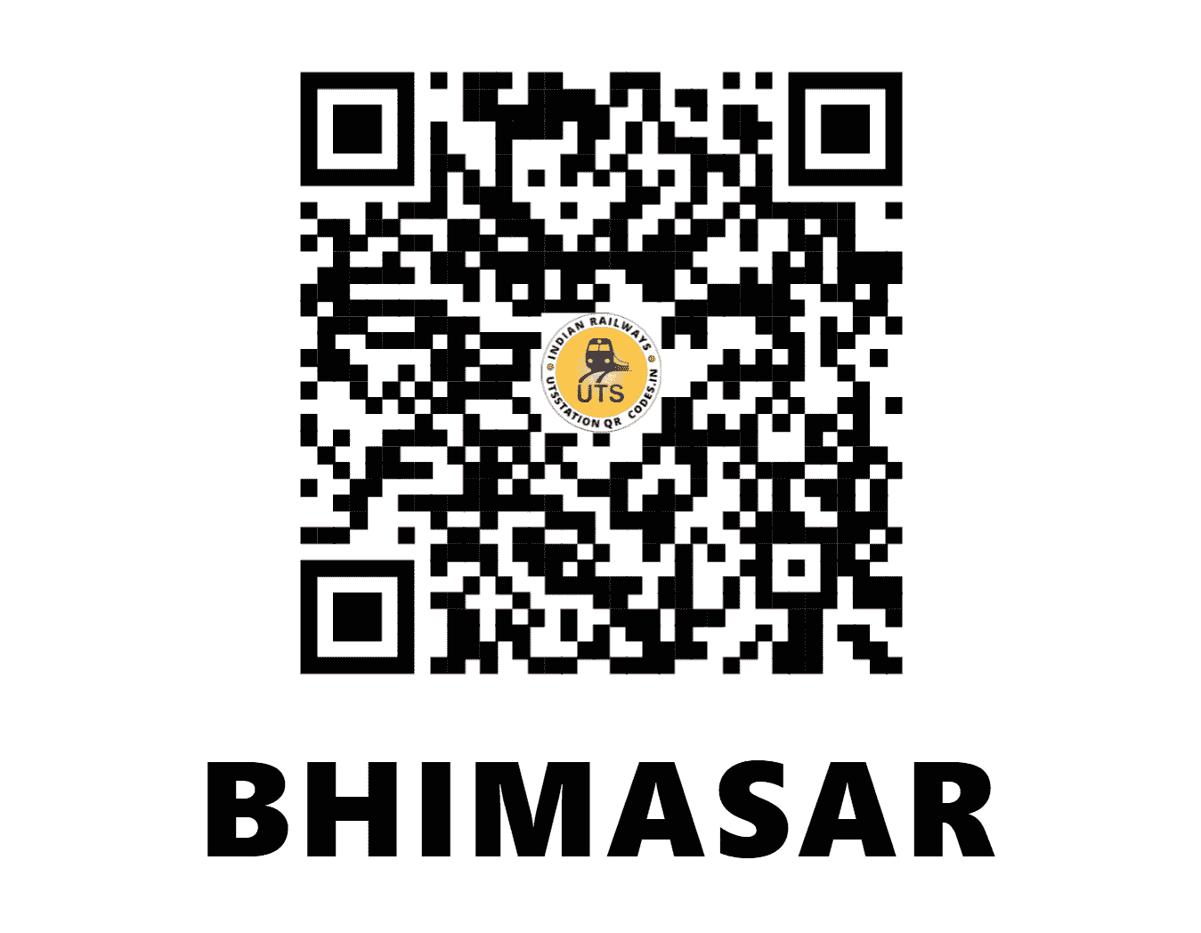 UTS QR Code for BHIMASAR - BMSB (WR - GUJARAT)