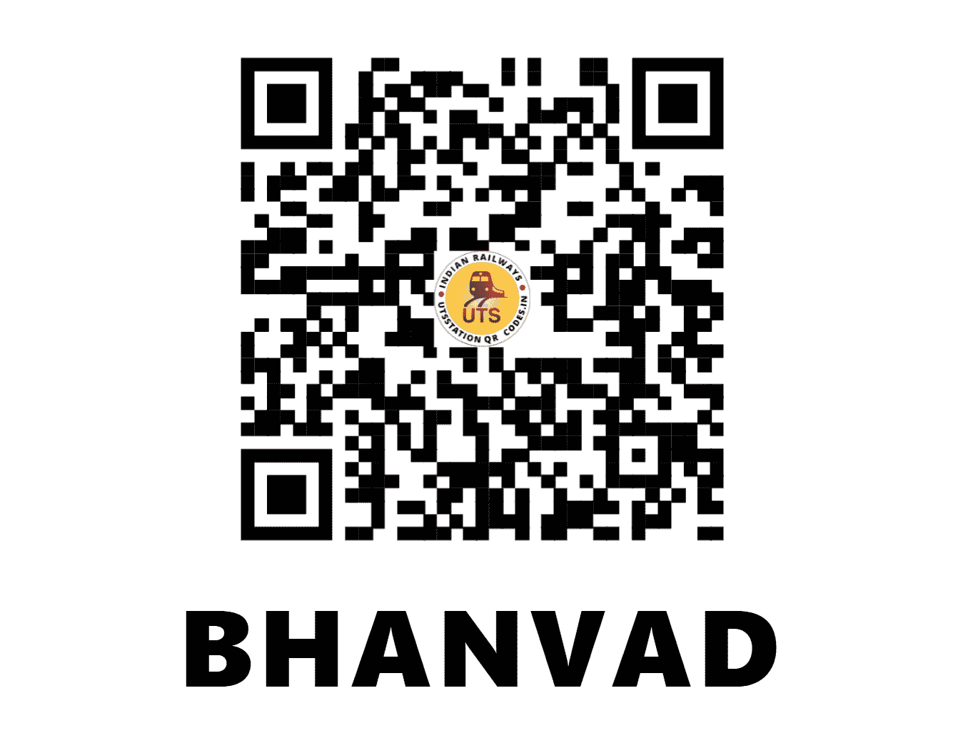 UTS QR Code for BHANVAD - BNVD (WR - GUJARAT)