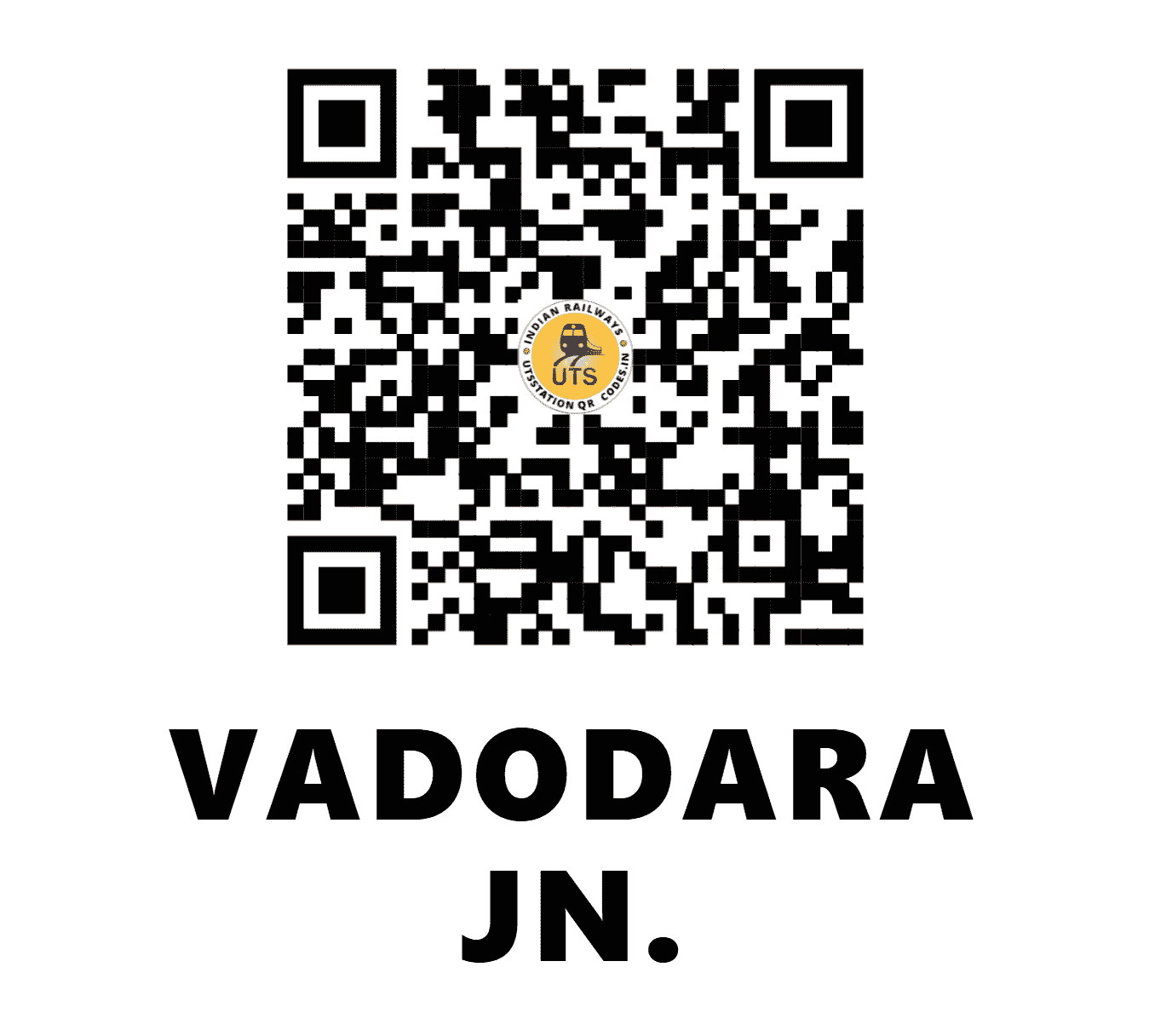 UTS QR Code for VADODARA JN. - BRC (WR - GUJARAT)