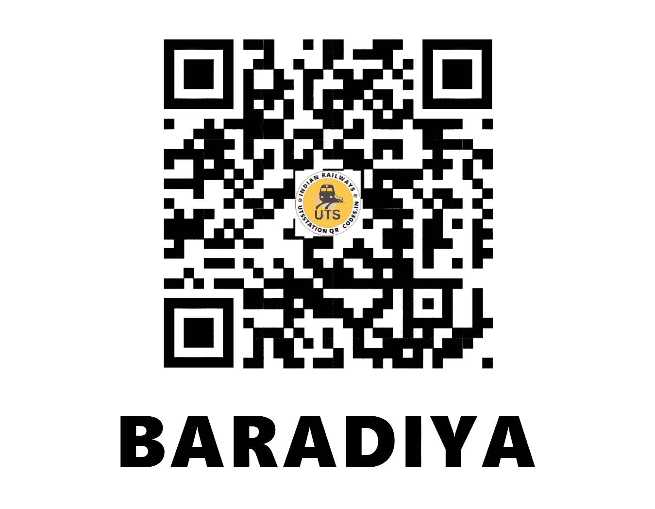UTS QR Code for BARADIYA - BRDA (WR - GUJARAT)