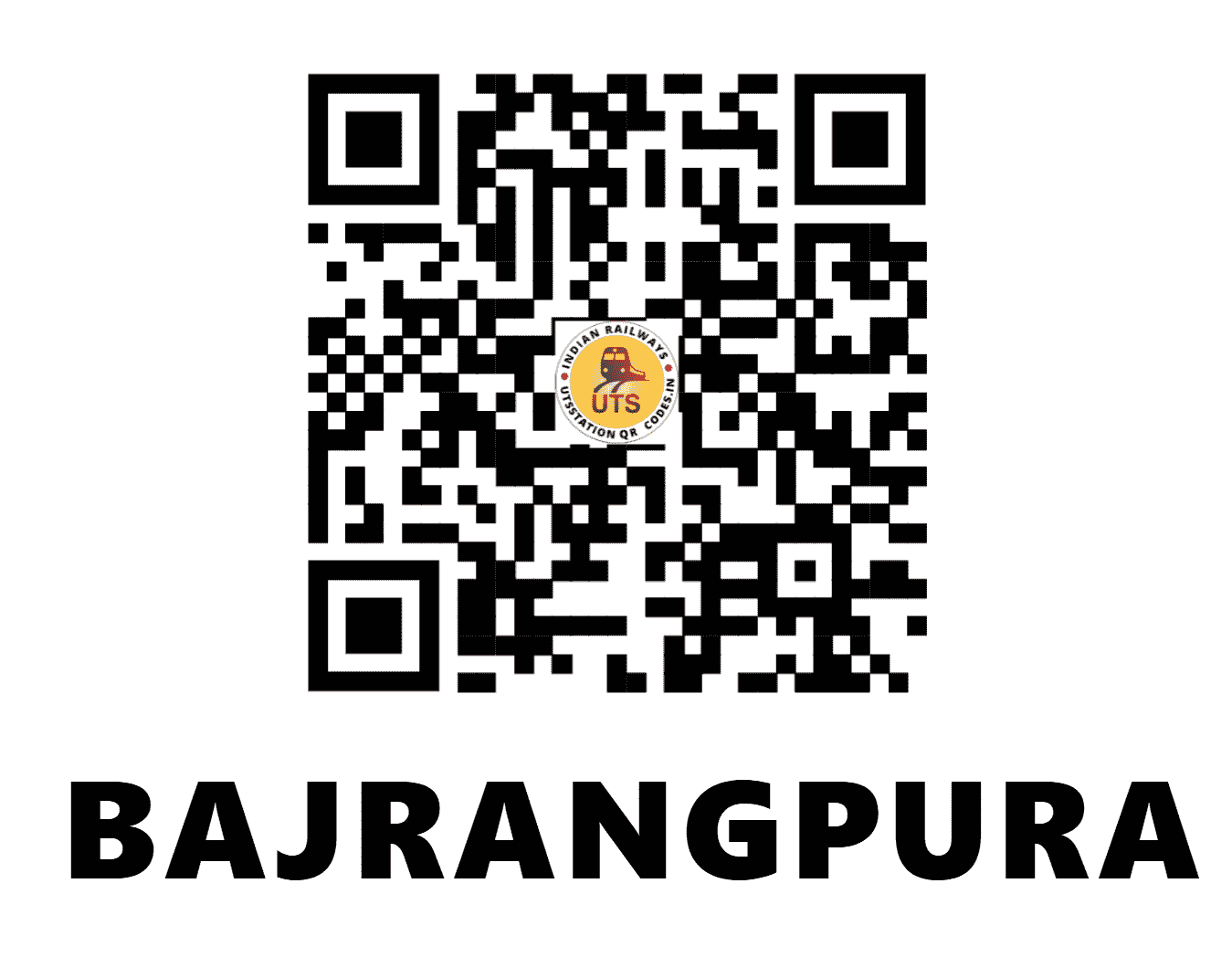UTS QR Code for BAJRANGPURA - BRGP (WR - GUJARAT)