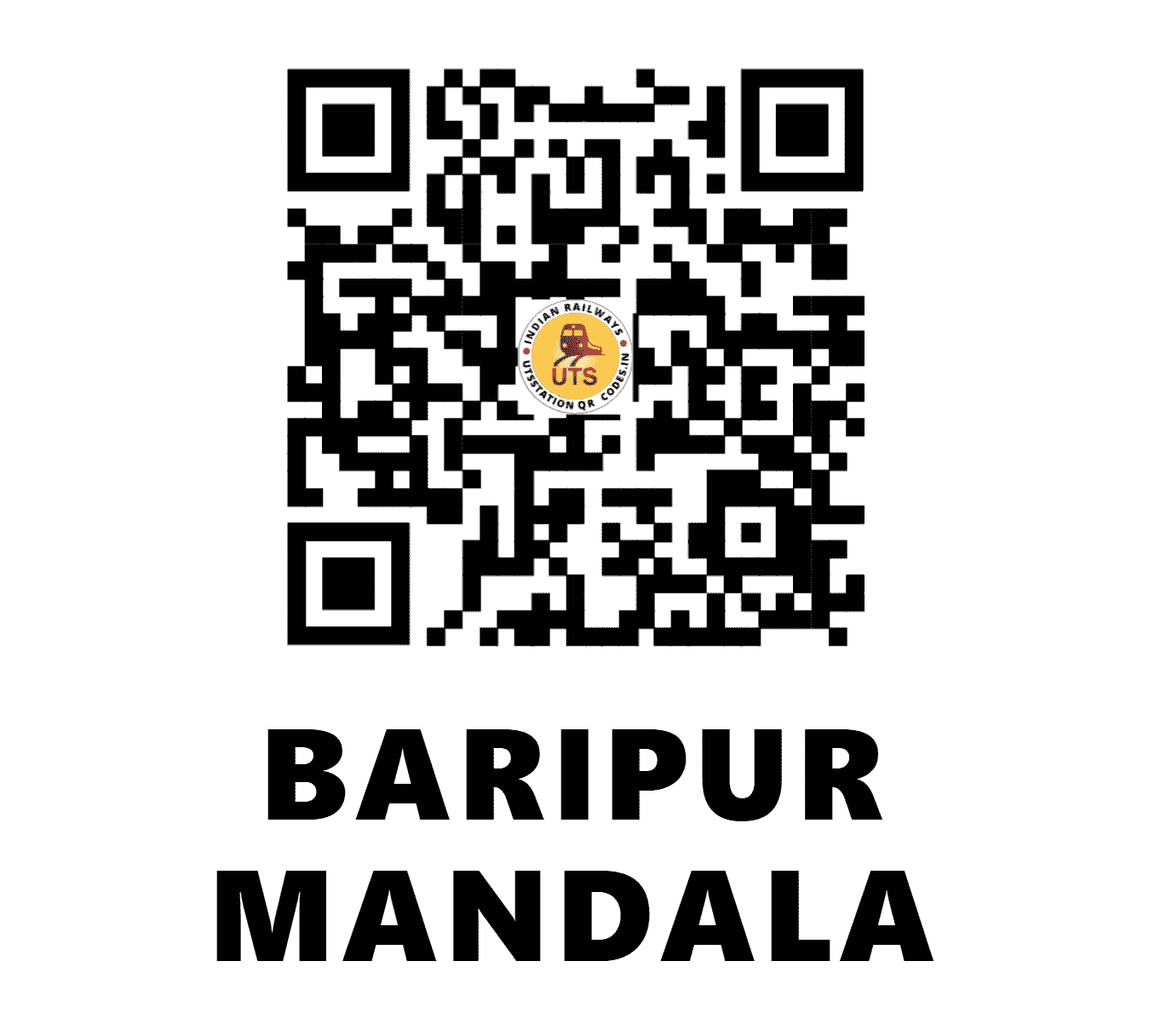 UTS QR Code for BARIPUR MANDALA - BRPM (WR - GUJARAT)