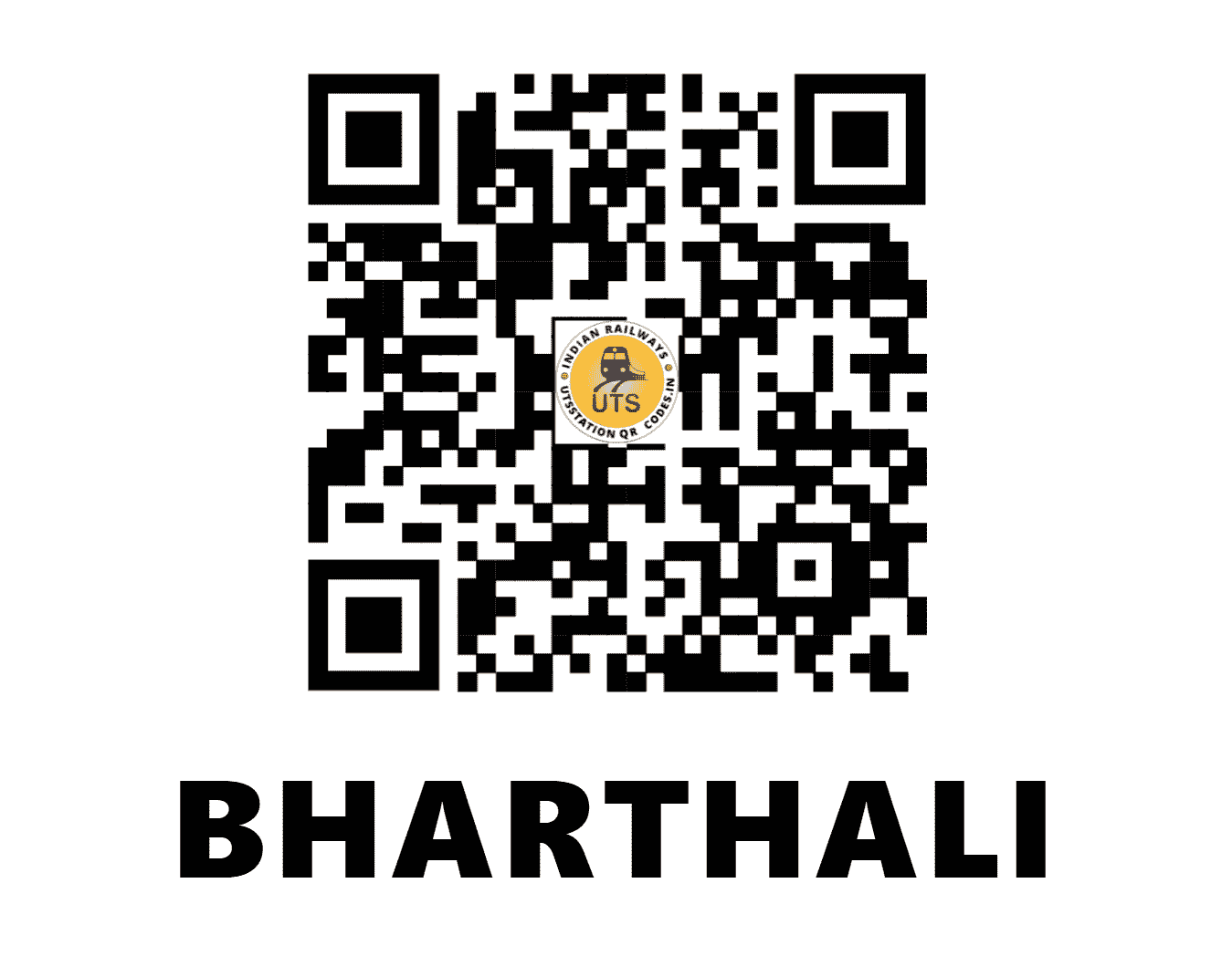 UTS QR Code for BHARTHALI - BRTL (WR - GUJARAT)