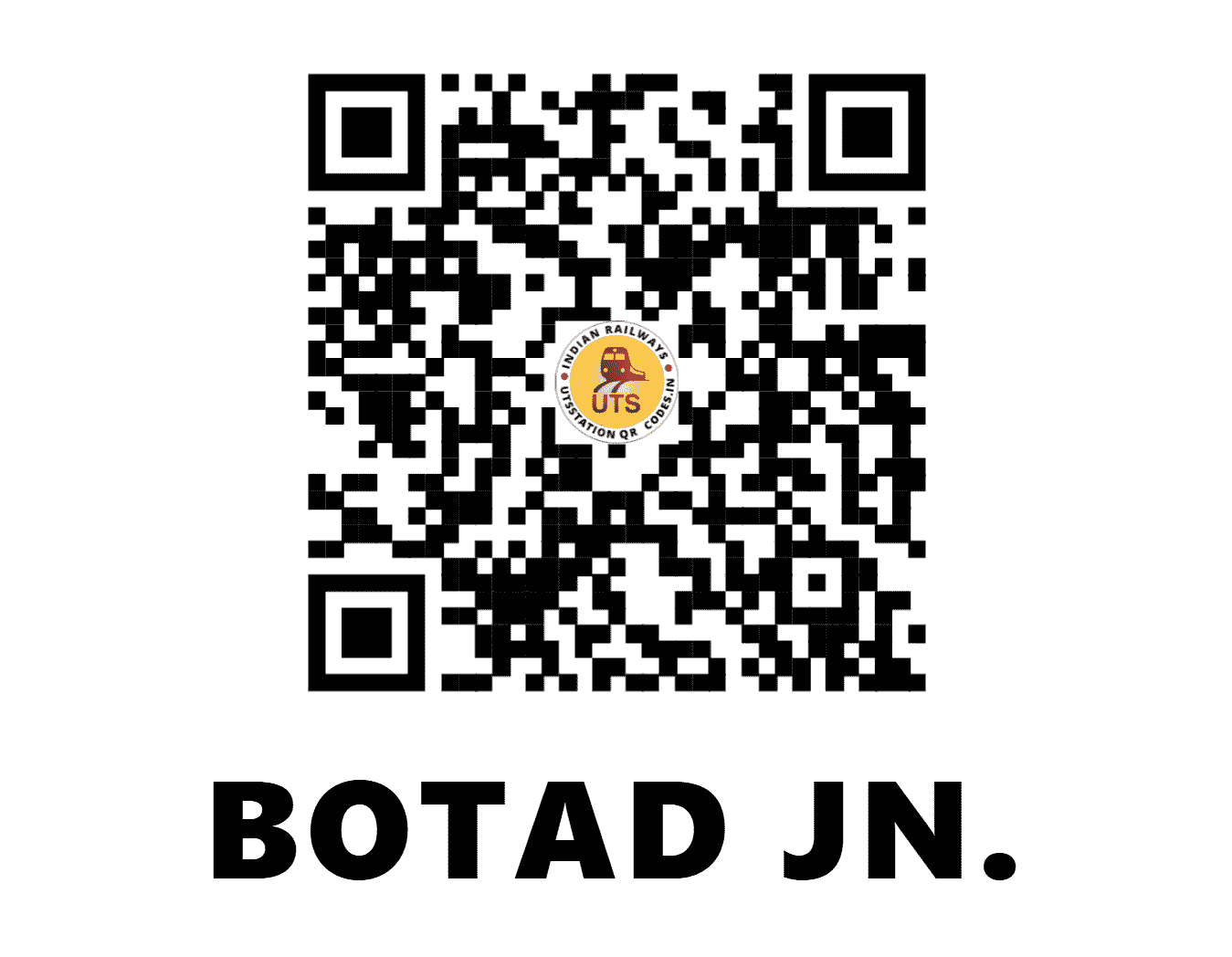 UTS QR Code for BOTAD JN. - BTD (WR - GUJARAT)