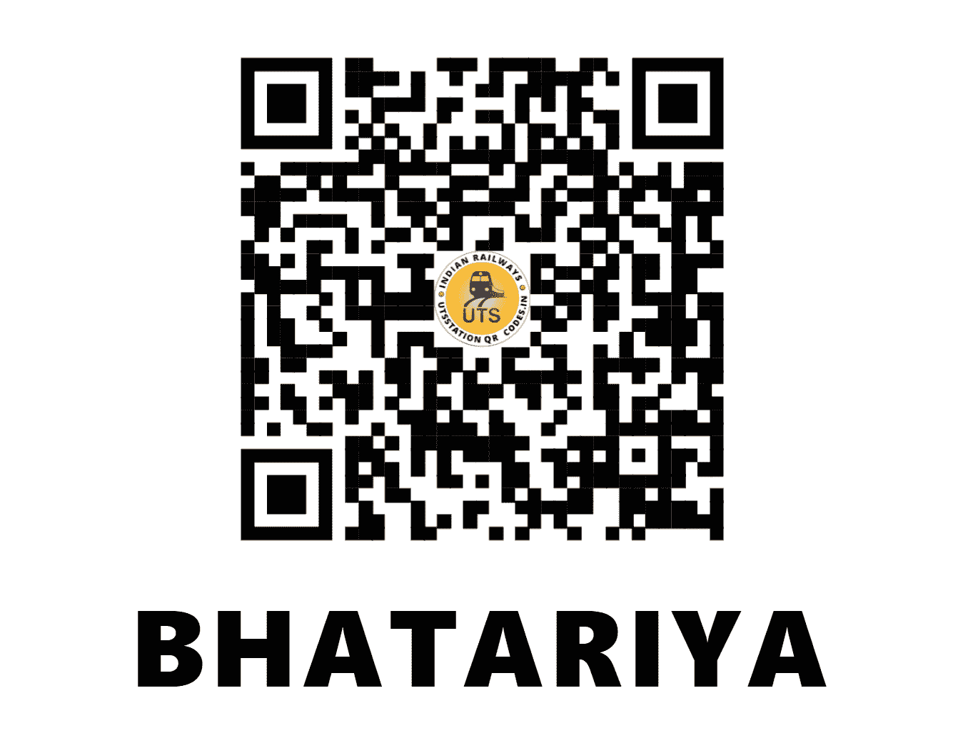 UTS QR Code for BHATARIYA - BTYA (WR - GUJARAT)
