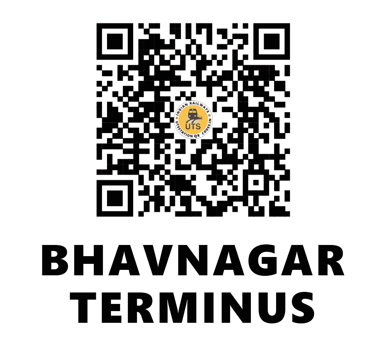 UTS QR Code for BHAVNAGAR TERMINUS - BVC (WR - GUJARAT)